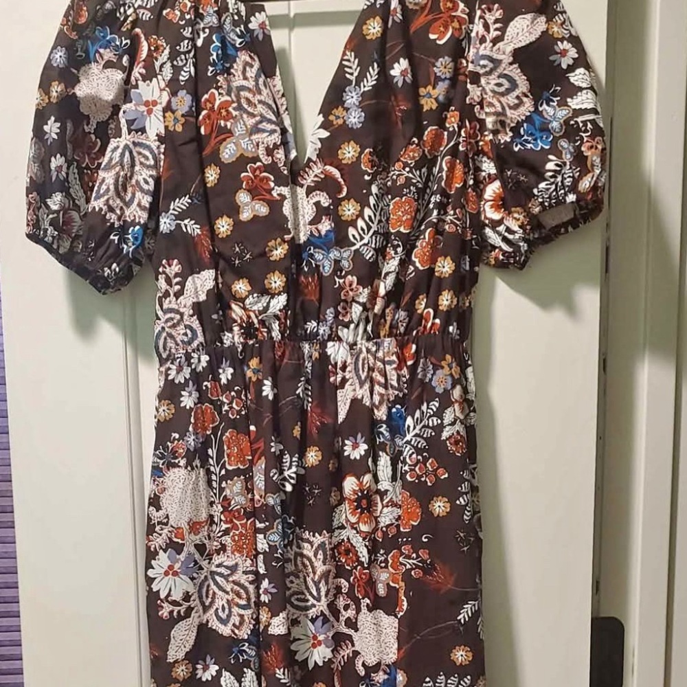 Floral Brown Maxi Dress